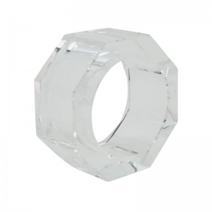 Brayden Studio Crystal Glass Octagonal Napkin Ring BSTU2106